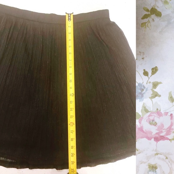 Junarose Black Shimmer Elastic Waist Skirt - Picture 5 of 6